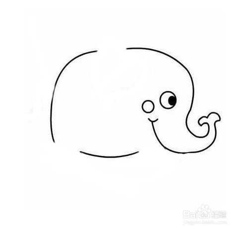 简笔画-如何画大象的简笔画