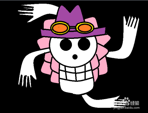 海贼王罗宾骷髅logo标志手绘