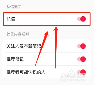怎么开启小红书私信通知功能