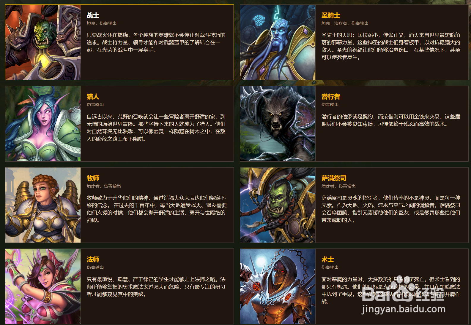 魔兽世界9.0全职业技能在哪里查