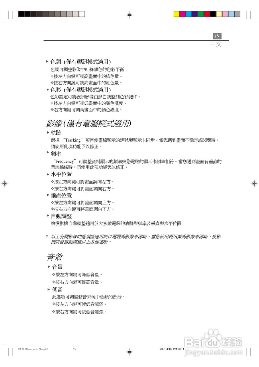 Optoma奥图码 EP705H投影机说明书:[2]