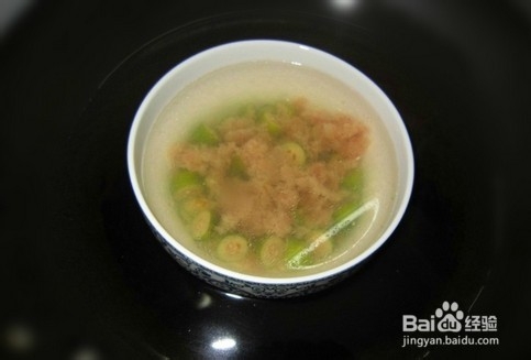 家常菜做法大全有图：[11]橄榄肉末汤做法
