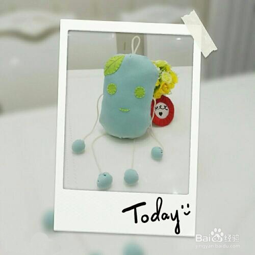 不织布绿豆娃娃