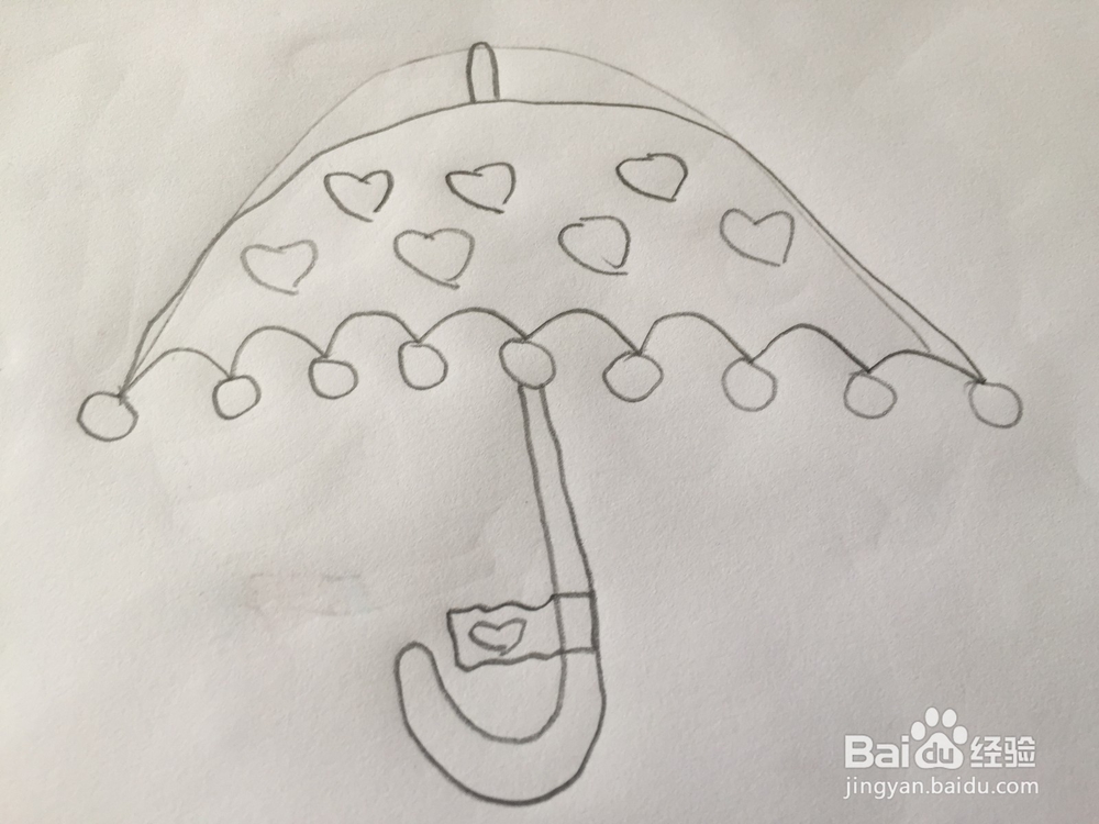 怎样简画雨伞