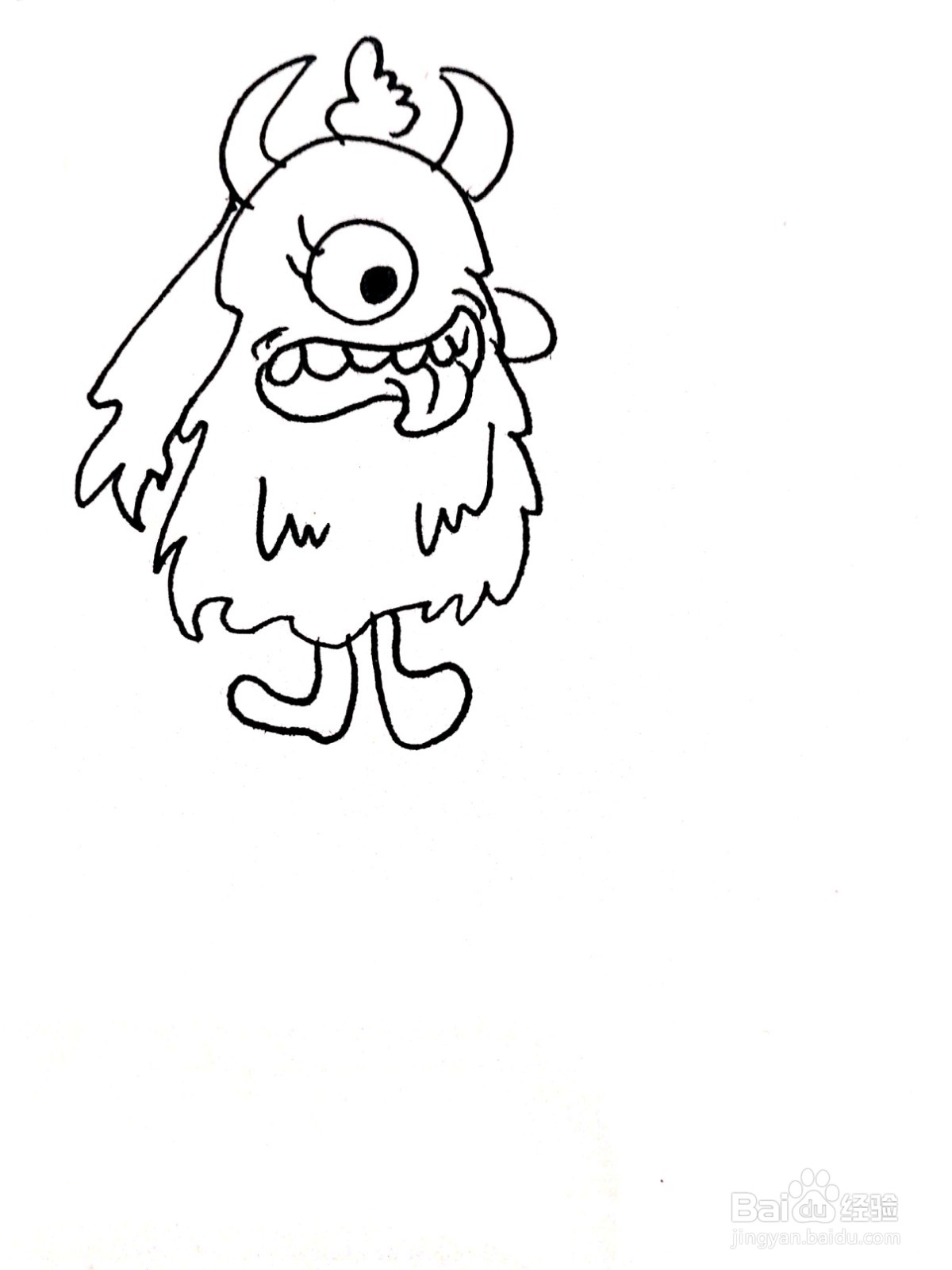 独眼兽线描画怎么画