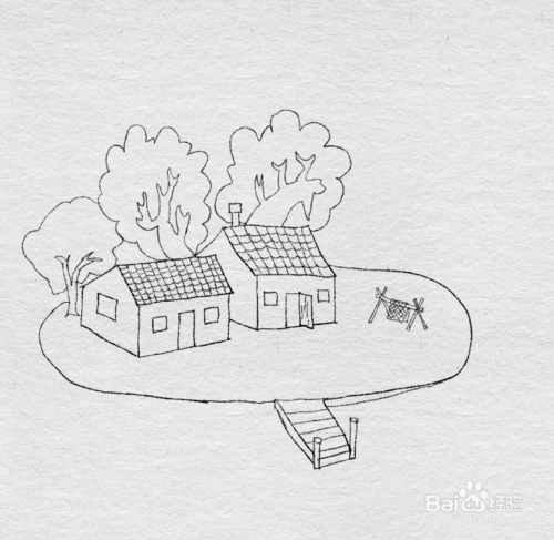 深圳以前的样子--小渔村的简笔画法