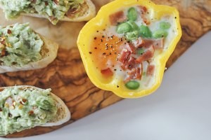 简单好吃的彩椒烤蛋