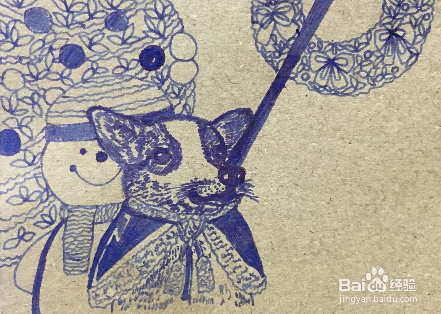 插画教程之圣诞节树下的柯基犬