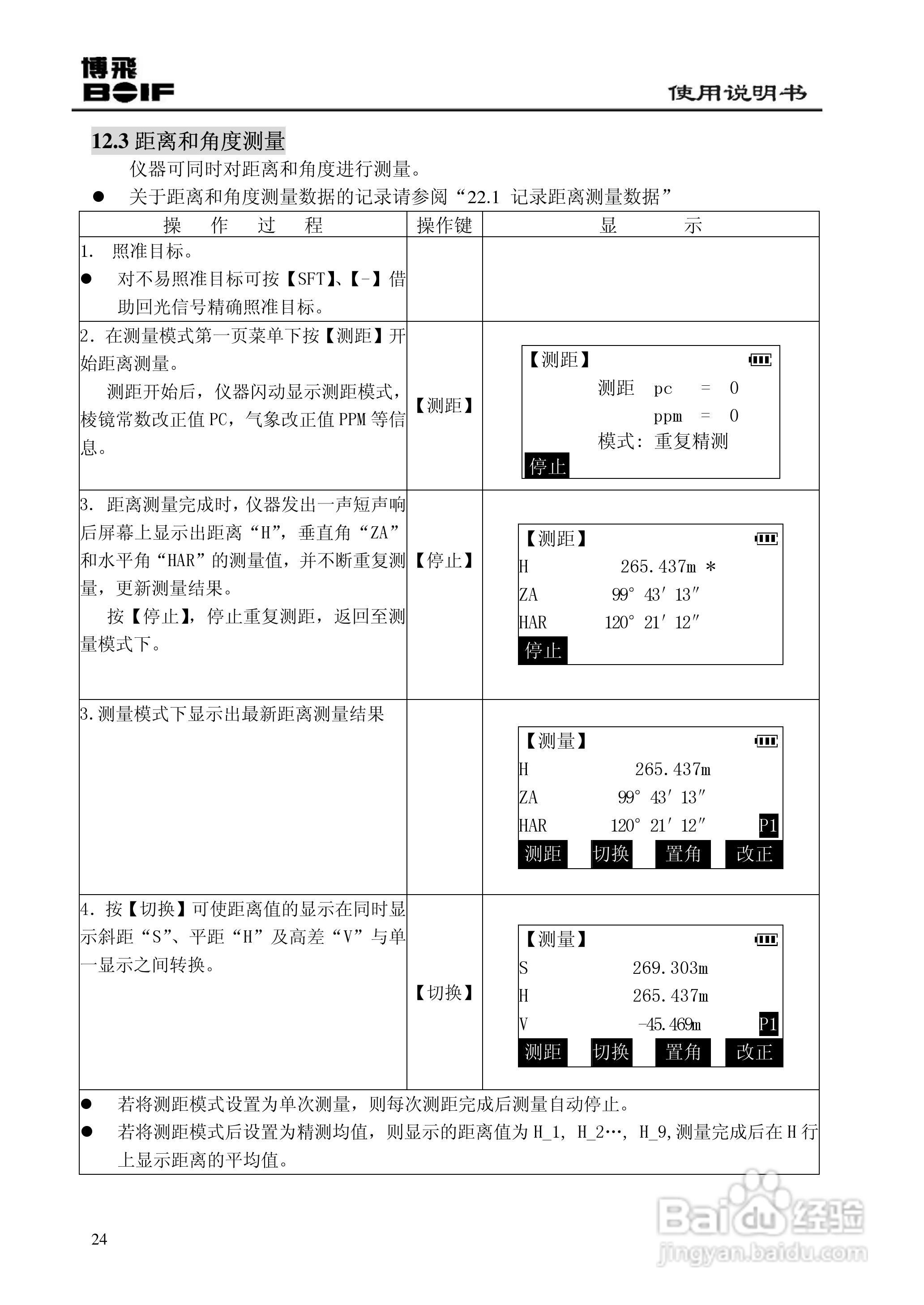 博飞BTS800系列全站仪说明书:[3]