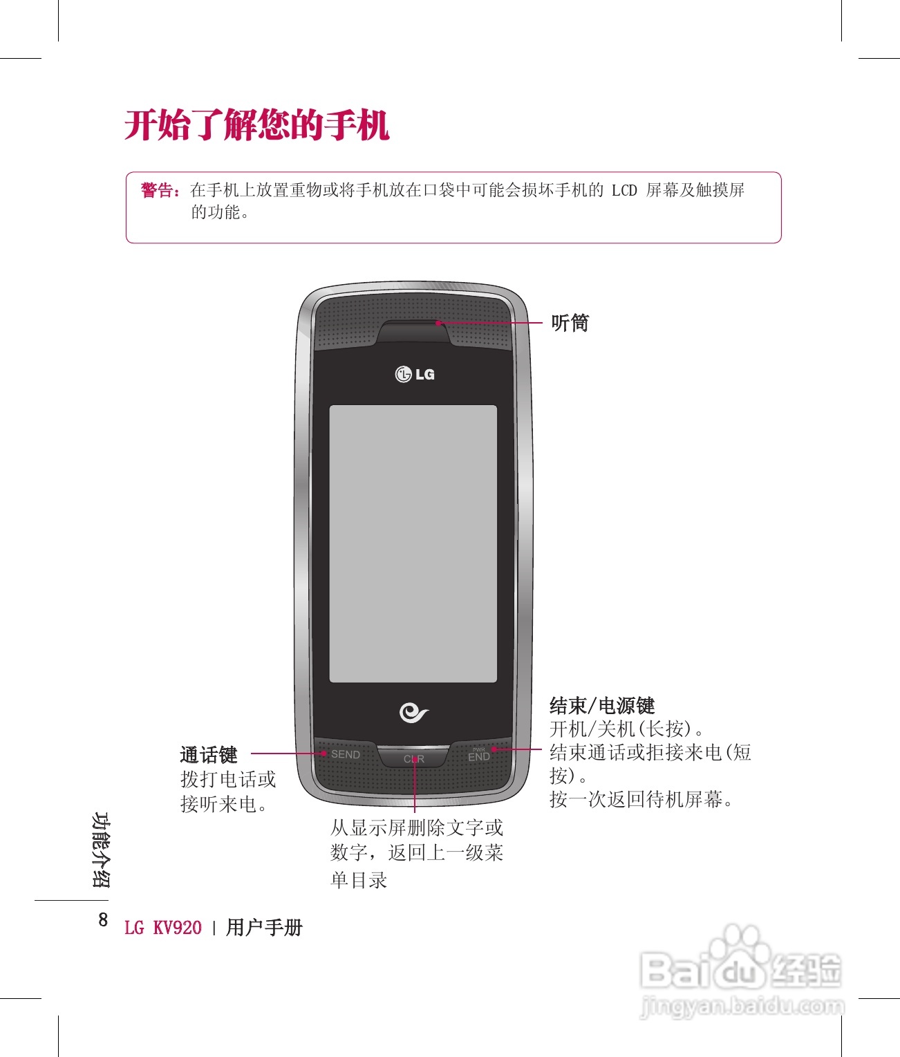 LG KV920手机使用说明书:[1]