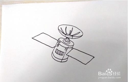 人造卫星简笔画怎么画