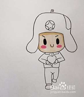 画雷锋简笔画步骤