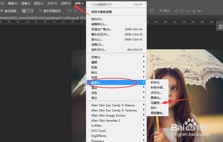 Photoshop cs6如何给图片打上马赛克教程