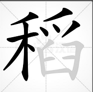 稻子的稻怎么写？