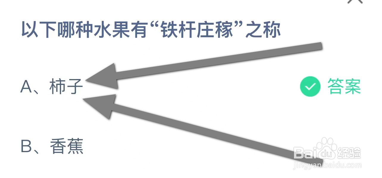以下哪种水果有“铁杆庄稼”之称