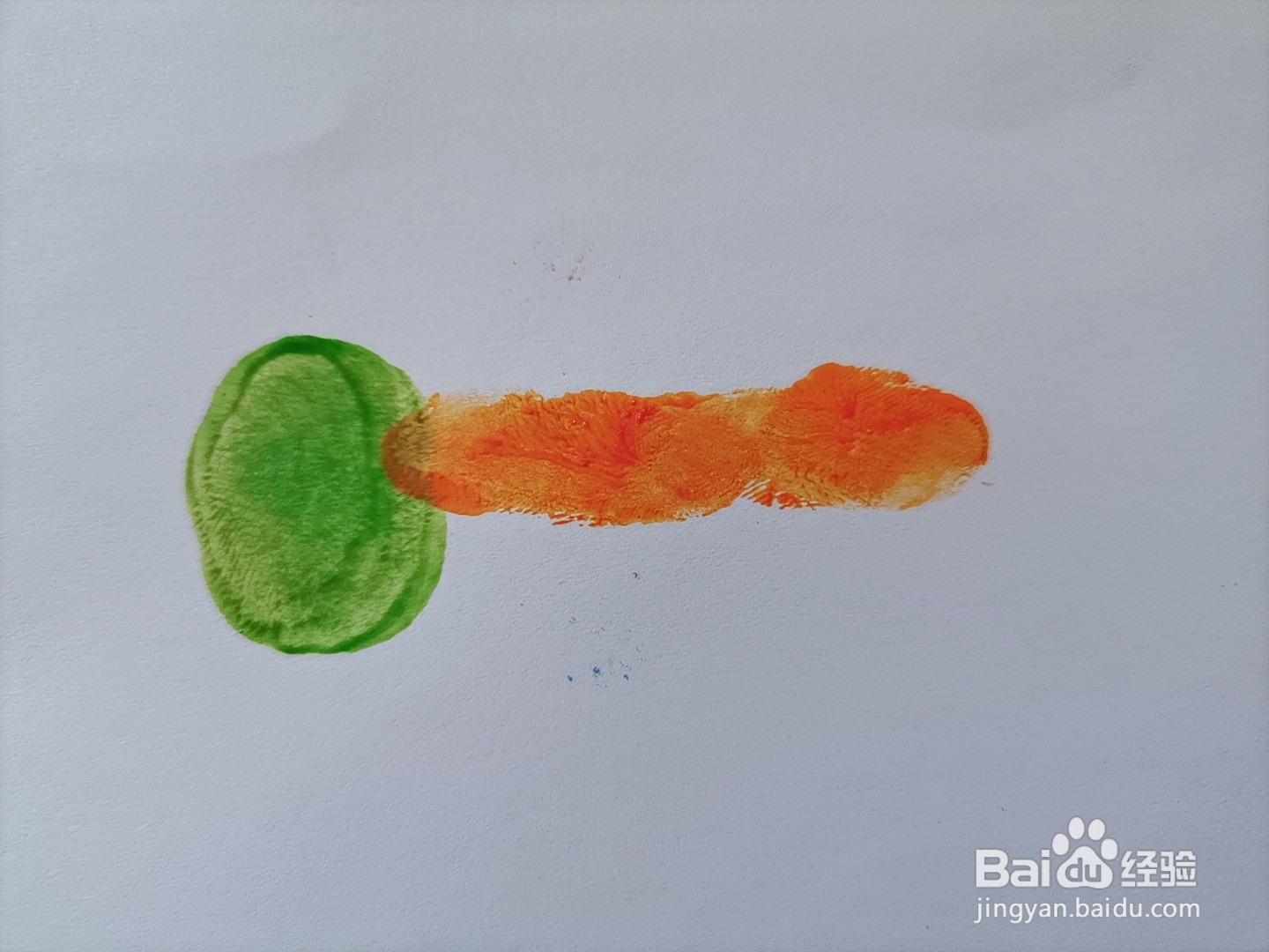 如何用手指印画一只蜻蜓