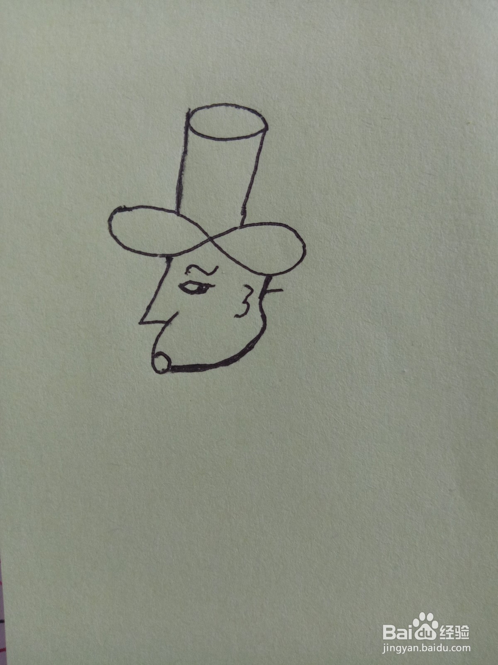 用数字0-9画男人的头像简笔画