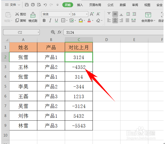 如何在Excel表格当中将负数批量的设置为红色