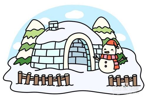 冰天雪地怎么画