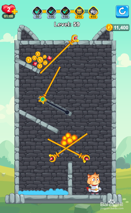 Hero Save the Princess的Level 59怎样过关