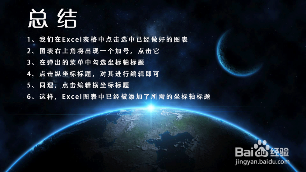 Excel图表怎么添加坐标轴标题？