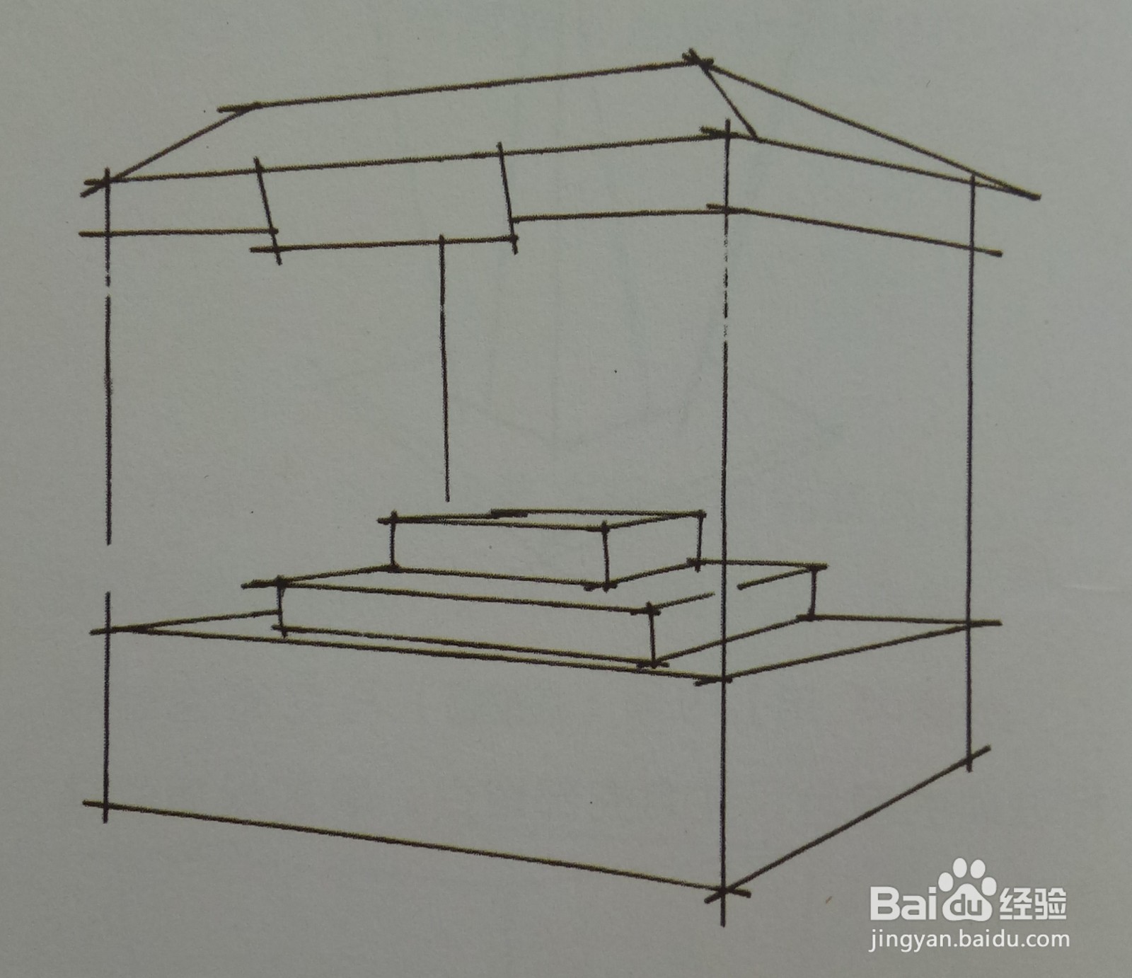 马克笔手绘木质展柜