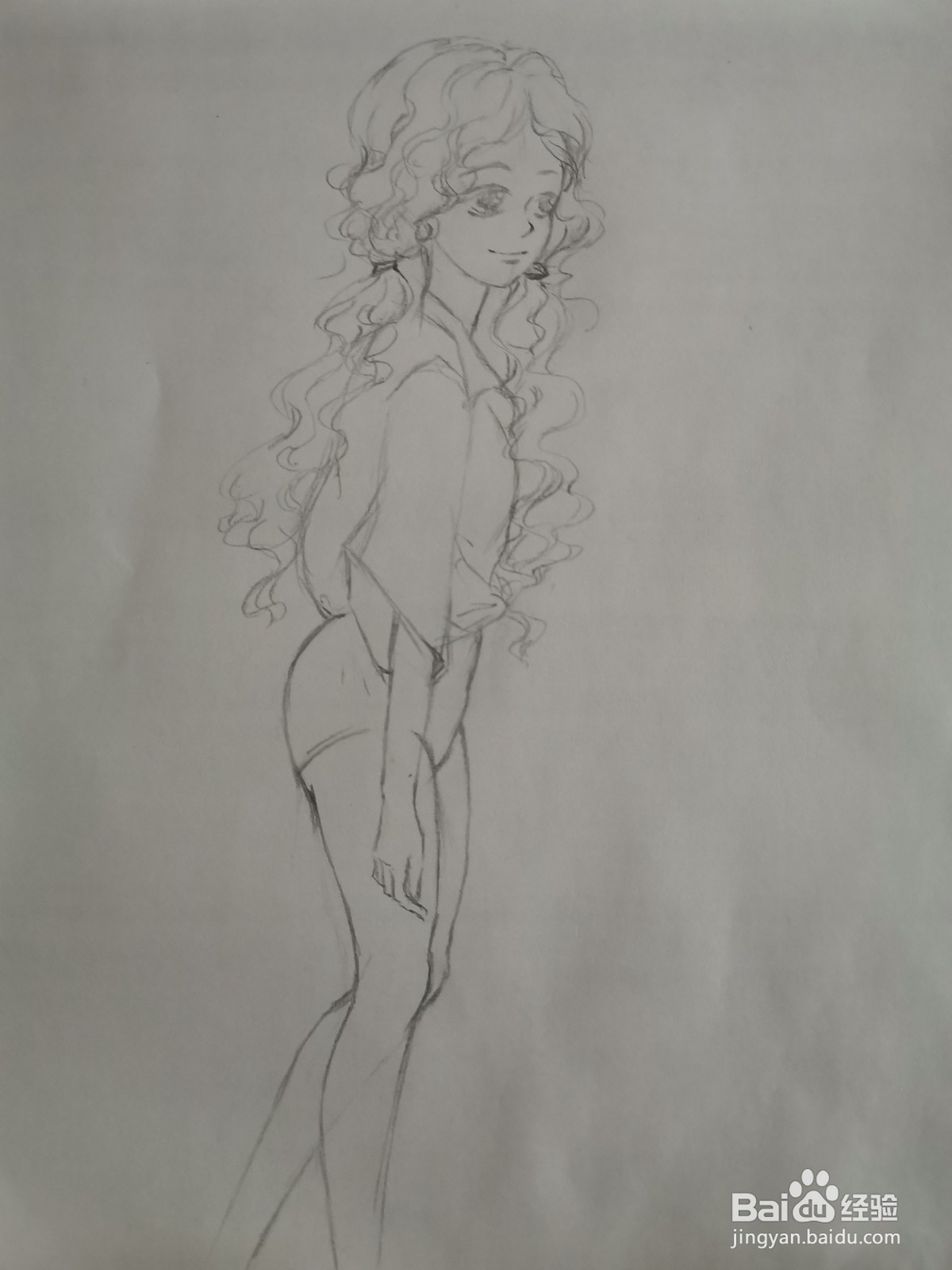穿着泳衣的少女怎么画