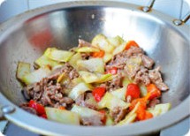 芥兰彩椒滑牛肉