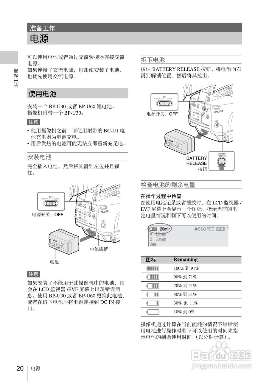 索尼PMW-EX1数码摄像机使用说明书:[2]