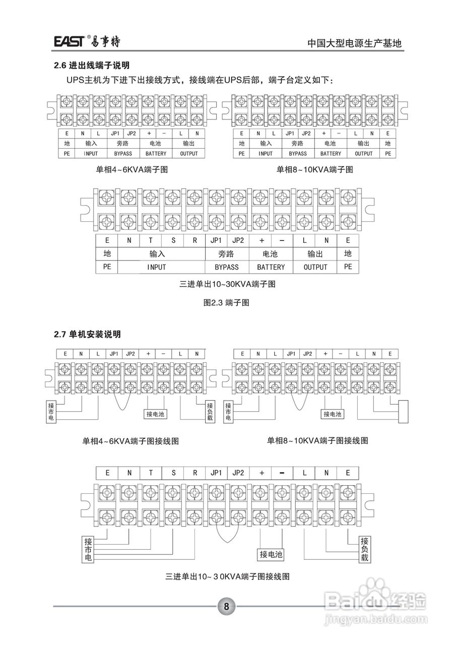 易事特EA880系列UPS电源说明书:[2]