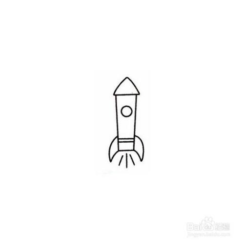 飞天的火箭的简笔画