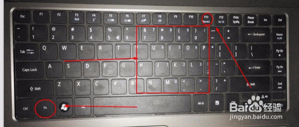 如何调用笔记本电脑的小键盘