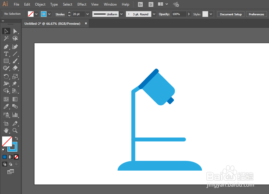 如何用ILLUSTRATOR绘制显微镜图标