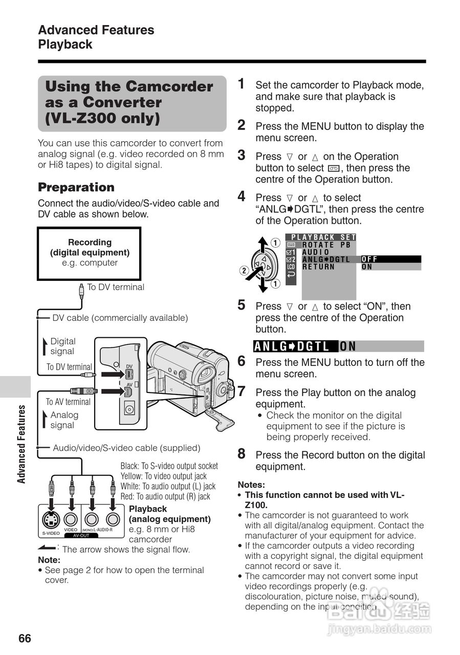 夏普VL-Z100H数码摄像机使用说明书:[8]