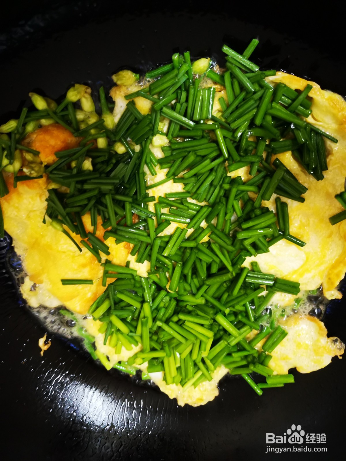韭菜心炒鸡蛋花