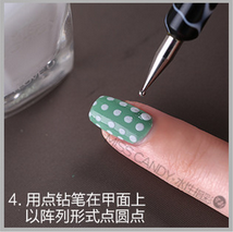 美甲教程，怎么用甲油涂美甲花式~糖果房子