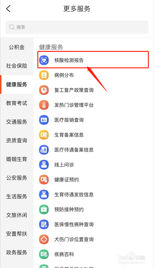 核酸结果在哪里查