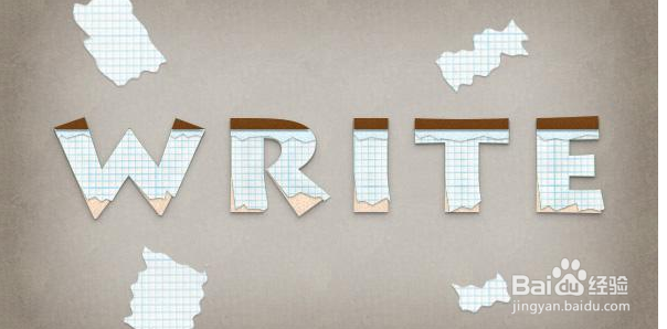 PhotoshopCS4制作方格子碎边纸张字教程？