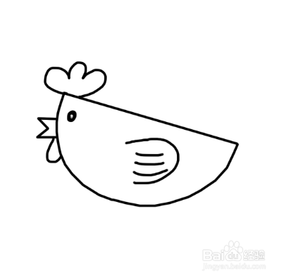 大公鸡简笔画怎么画