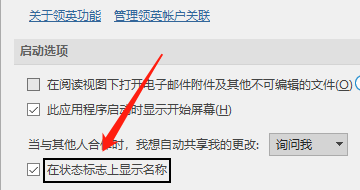 Word2019如何在状态标志上显示名称
