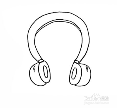 手绘简笔画之耳麦的画法