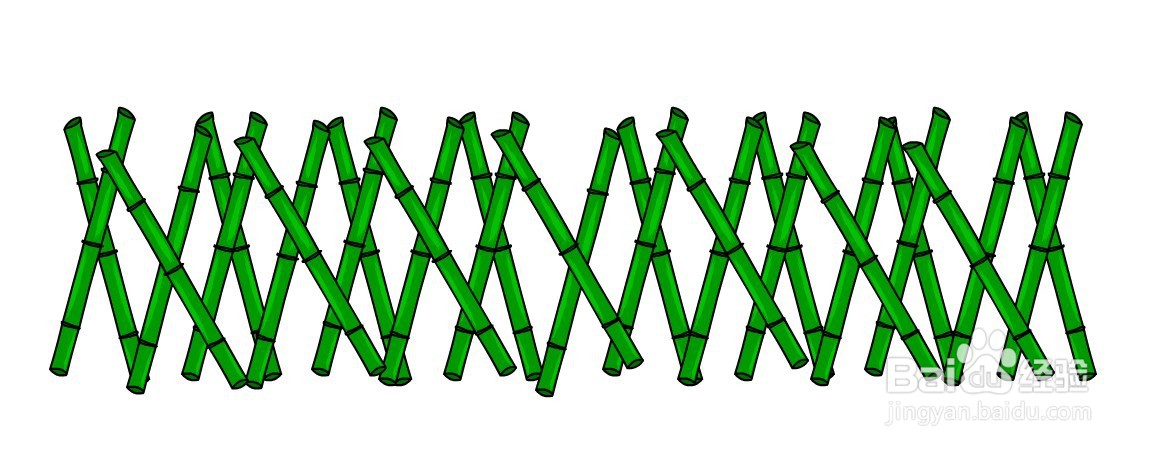 flash绘制一个卡通竹子篱笆的方法