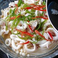 私房菜之清蒸金针鱿鱼圈的秘制做法