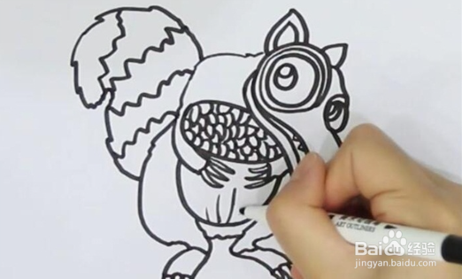 冰河世纪松鼠简笔画