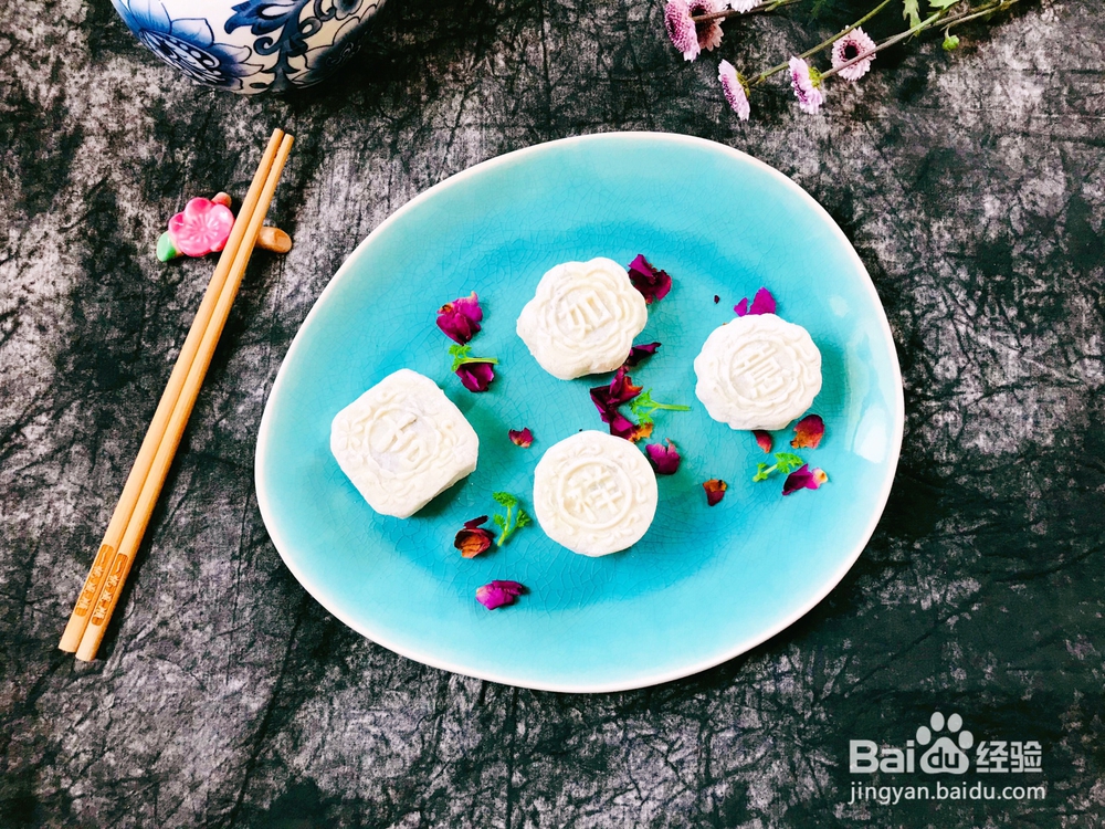 好吃不腻的玫瑰豆沙山药糕