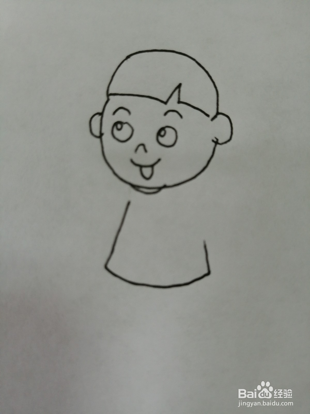 可爱小男孩怎么画