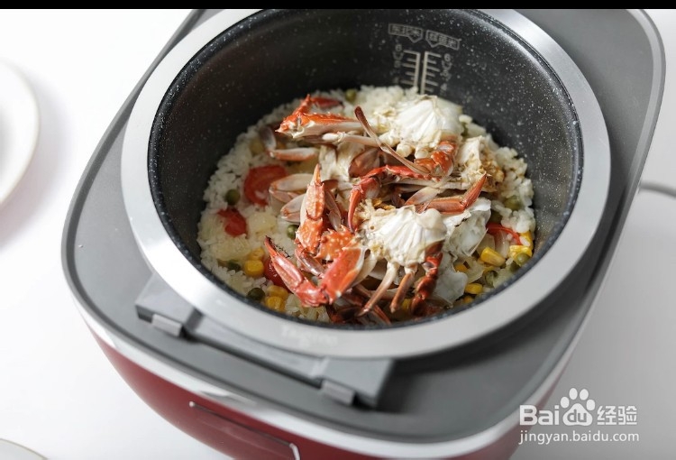 梭子蟹焖饭的做法
