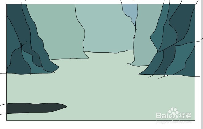 flash绘制河谷的场景