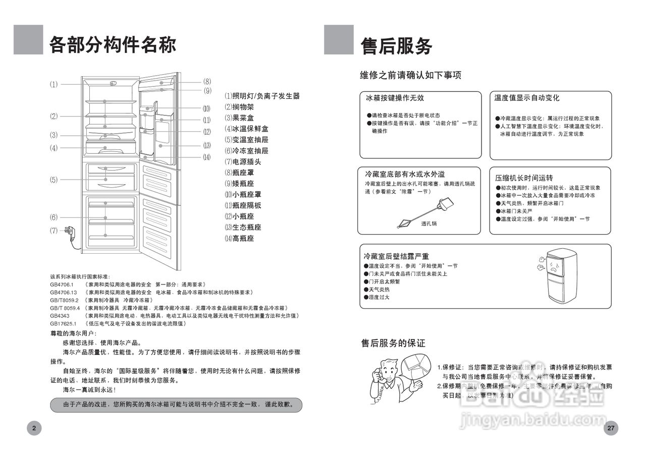 海尔变频冰箱白马王子bcd