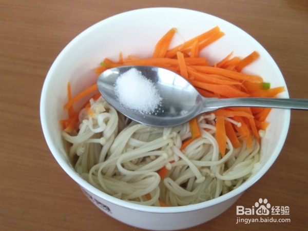 金针菇拌胡萝卜